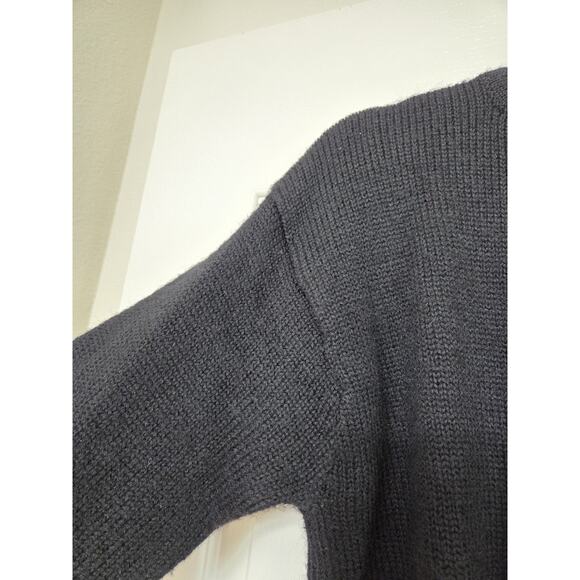 Meister Black Classic New Wool Vintage High Neck Knit Ski Sweater Women's Medium - Picture 4 of 10